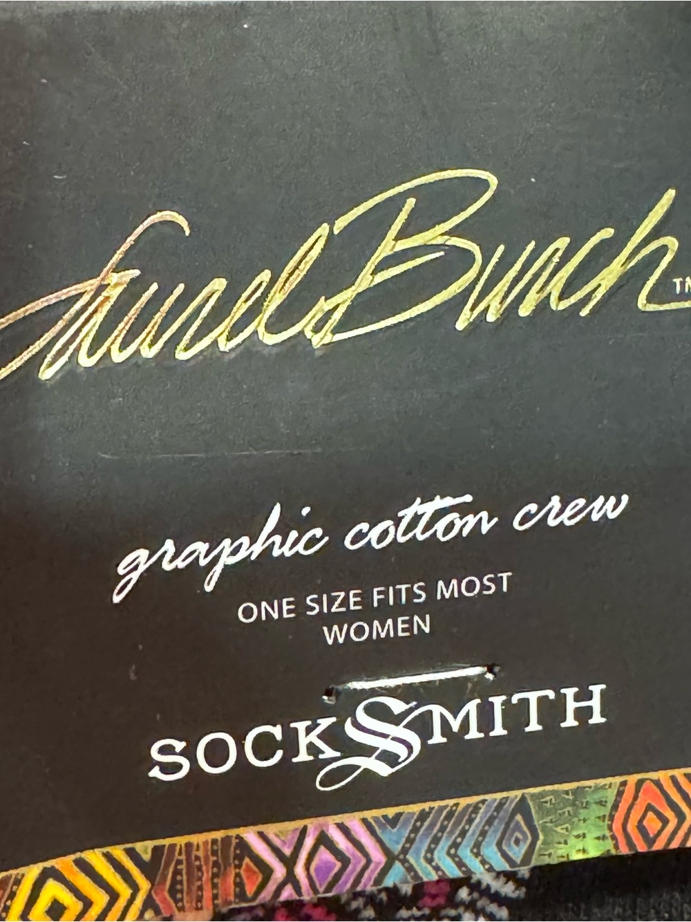 Laurel Burch Alka Graphic Crew Socks Women’s 9-11 Socksmith NWT - Picture 5 of 6